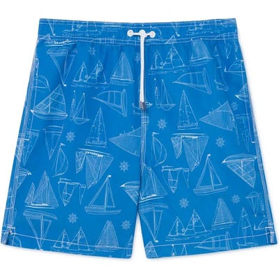 Hackett Бански гащета Hackett Double Faced swimming shorts - Blue (Regatta / Spearmint)