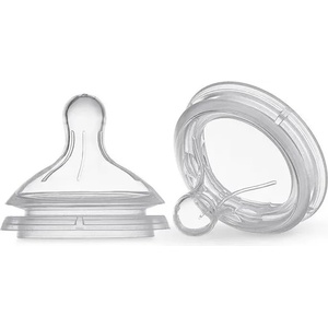 Wee Baby Силиконови биберони Wee Baby - Natural, 2 броя, 0-6 месеца (148) - baby