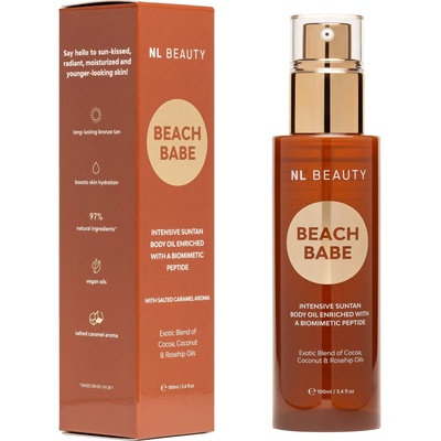 NL Beauty Олио за тяло за по-бърз тен Beach Babe, Salted Caramel, 100 ml