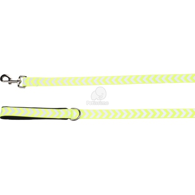 Flamingo Fergu повод за кучета - неоново жълт L: 200 см x 2.5 см x 0.2 см