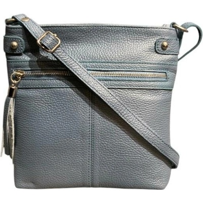 Vera Pelle dámská kožená kabelka crossbody 1660 D 41 CELESTE modrá