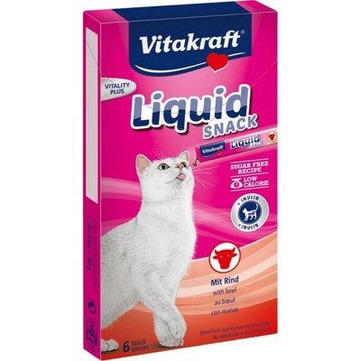 Vitakraft Liquid Snack s hovädzím mäsom 6 x 15 g