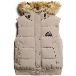 SUPERDRY Потник Superdry Everest Faux Fur vest - Beige (Deep Beige)