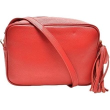 Carla Ferreri dámská kožená crossbody kabelka CF1773T Rosso