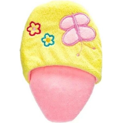Nobleza plyšová papuča 13 cm žlutá