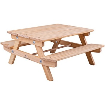 Bigjigs Toys Drevená pikniková lavička pre bábiky