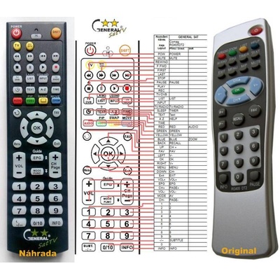 GENERAL COMAG RG405 DT5, RG405 DT2 - съвместимо дистанционно управление на марката General (RG405 DT5, RG405 DT2)