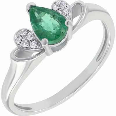 Eppi zlatý prsten se smaragdem a diamanty Kyson R34041