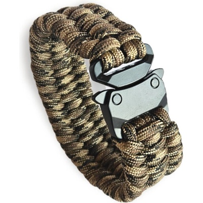 WARAGOD Гривна с метален клипс Avär, камуфлажен койот (WAR0073004)