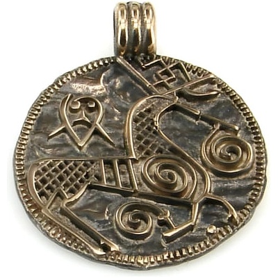 imago Bronzový přívěsek Vikingská mince Ódin FC21467X