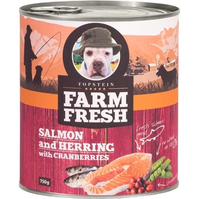 Topstein Farm Fresh losos a sleď s brusinkami 750 g