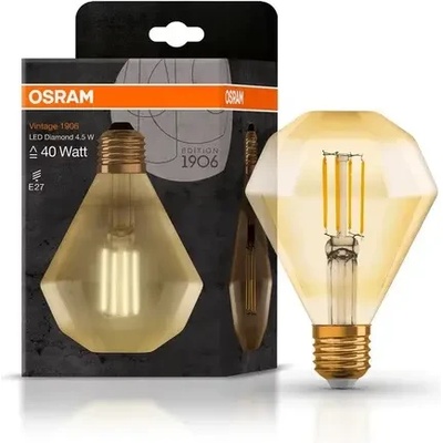 OSRAM Led ЛАМПА vintage 1906 led cl diamond fil gold 40/4, 5w/825 e ledvance (ledvance 4058075091955)