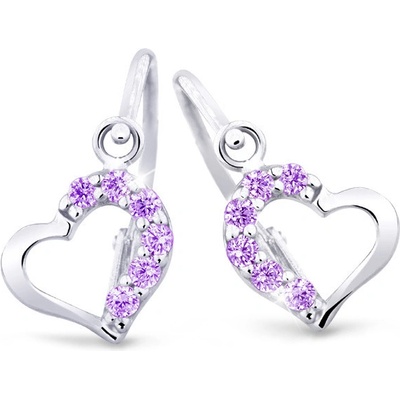 Cutie Jewellery dětské z bílého zlata C2757B-Ametyst