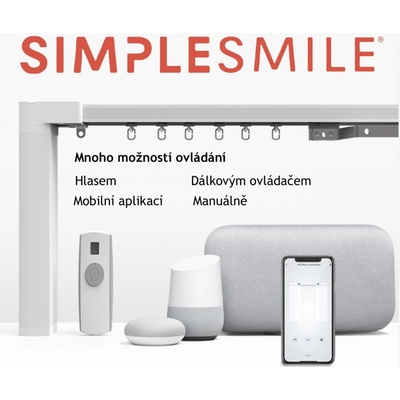 SimpleSmile Elektrická garnýž, Wifi ovládání, 220 cm – Zboží Mobilmania