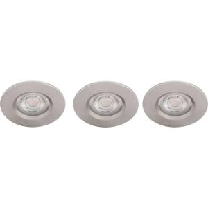 Philips - Вграден LED осветител, диаметър 9 см, 2700 K, 5 W, 3 бр. , никел 929002374122 (929002374122)