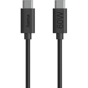 Hama USB кабел Hama 86446, USB-A - USB-C, 60 W, 1.2 m, черен (HAMA-86446)