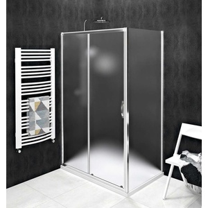 SAPHO Sigma Simply - Душ ъгъл 110х100 см, Л/Д вариант, стъкло Тухла/хром GS4211GS4310 (GS4211GS4310)