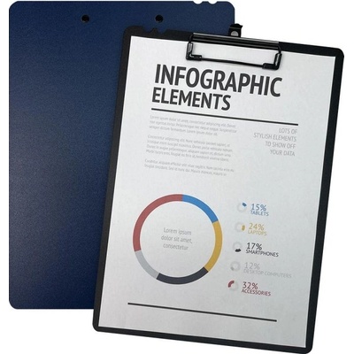 Morandi A4 podložka s klipem modrá – Hledejceny.cz