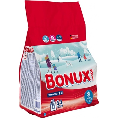 Bonux White Polar Ice Fresh 3v1 prací prášek na bílé prádlo 54 PD 3,51 kg