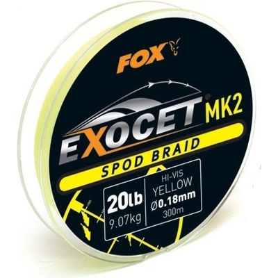 FOX Šnúra Exocet MK2 Spod Braid 300m 0,18 mm 20lb Yellow