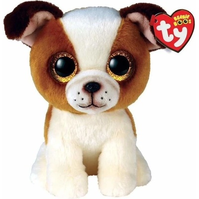TY Beanie Boos HUGO hnědobílý pes 15 cm