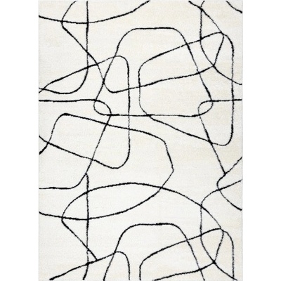 Dywany Łuszczów Mode 8522 abstract Cream Black Béžová