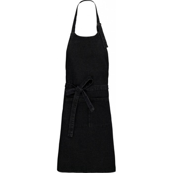 Kariban Zástěra uni černý denim