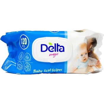 Delta Бебешки мокри кърпички Delta Magic - 120 броя, сини (3800502666127)