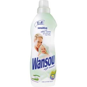 Wansou Sensitive, концентриран омекотител за тъкани, 40 пранета, 1 л