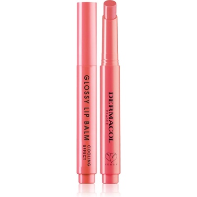 Dermacol Beauty Stick Glossy Lip Balm гланц-грижа за устни с охлаждащ ефект аромати 05 Strawberry 2.2 гр