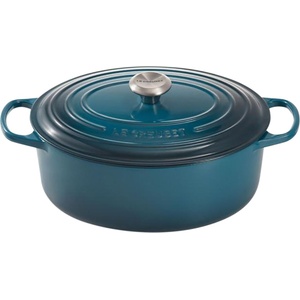 Le Creuset Тава за печене Signature овална 29 см цвят на море (21178296422430)