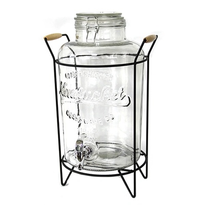 Horecano Стъклен диспенсър 8, 5lt с метална стойка 26x22xh49cm (K9159-8.5) (0120130)