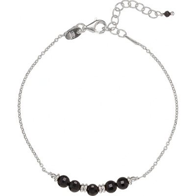 Alisia Módní náramek s korálky z černého spinelu AL4898-Argento-Spinello