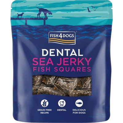 FISH4DOGS DENTAL SEA morská ryba štvorčeky 115 g