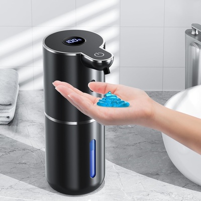 Fachixy Soap dispenser automatic with digital display, 380 ml electric soap dispenser with sensor, wall mounting, contactless, USB rechargeable IPX5 waterproof for bathroom, kitchen - P18