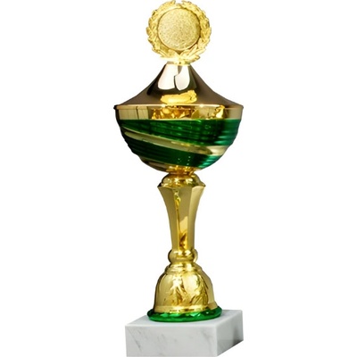 Kovový pohár s poklicí Zlato-zelený 45 cm
