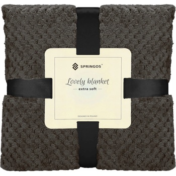 Springos polyester čierna Deka 220x200