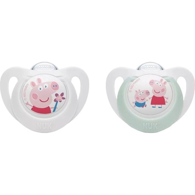 Nuk Силиконови залъгалки NUK - 0-6 м, 2 броя, Peppa Pig (10175333)