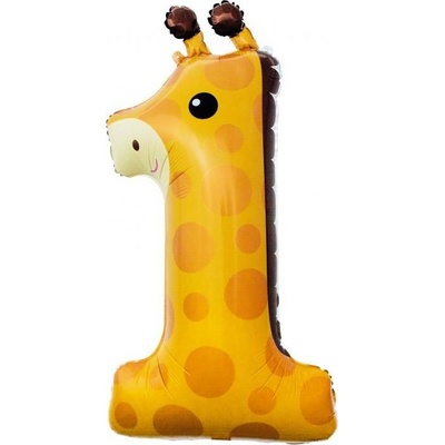 Godan balloons Fóliový balónek Žirafa číslo 1 80 cm
