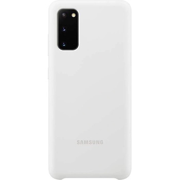 Samsung Silicone Cover Case EF-PG980TW - оригинален силиконов кейс за Samsung Galaxy S20 (бял)
