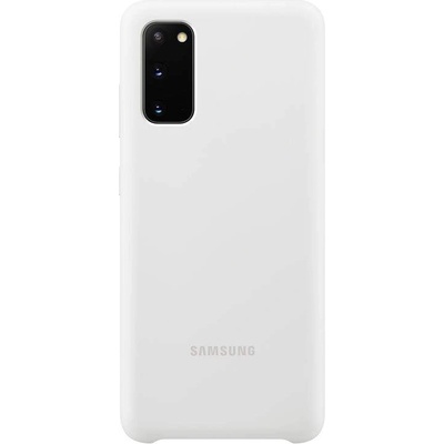Samsung Silicone Cover Case EF-PG980TW - оригинален силиконов кейс за Samsung Galaxy S20 (бял)