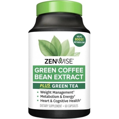 Zenwise Green Coffee Bean Extract 500 mg | with Green Tea Extract [60 капсули]