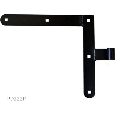 kování 250x290mm, 35x4mm, fi.14mm, černé, pravé