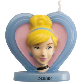 Image 1 of Dekora Свещ за рожден ден - Пепеляшка (сърце) 5, 5см