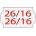 Blitz-printex Двуредови етикети 26мм х 16мм (2616)