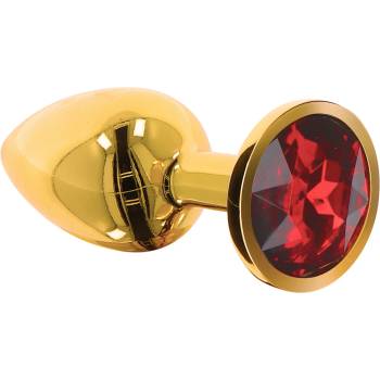 Image 1 of TABOOM Bondage in Luxury Butt Plug with Diamond Jewel Gold-Red M