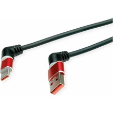 Roline 11.02.8350 USB 2.0 kroucený USB C(M) - USB C(M) lomené otočné konektory svítící 60W 1,5m