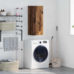 vidaXL Стенен шкаф Старо дърво 34, 5 x 34 x 90 см Инженерна дървесина (882607)