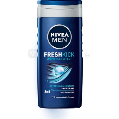 Nivea Men Fresh Kick Sprchový gél 250 ml gél na sprchovanie