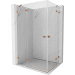 Mexen Lunar Duo плъзгаща се душ кабина лява 85 x 80 см, прозрачна, четкана мед - 834-085L-080P-65-00 (834-085L-080P-65-00)